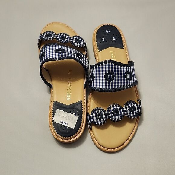 BRAND NEW JACK ROGER'S LEATHER SLIDE CAROLINE SANDALS - Picture 10 of 16